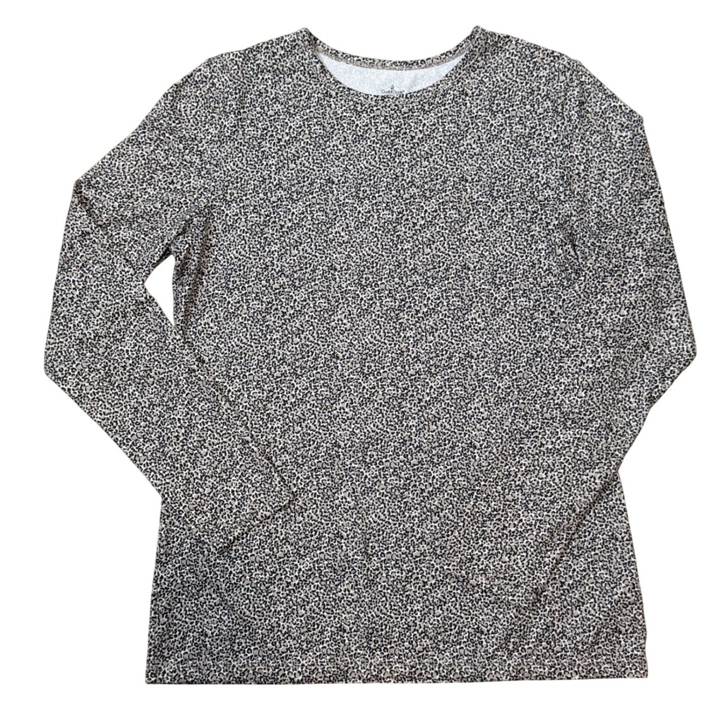 Cuddl Duds Base Layer Animal Print Shirt Top (L) Winter Outdoors Neutral Womens